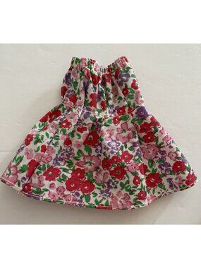 Barbie Doll Floral Skirt With Flowers Pattern Doll Skirt